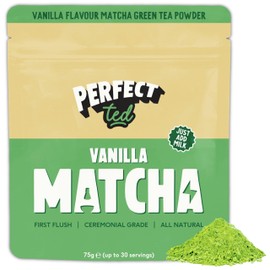 Perfect Ted Matcha Powder | Vanilla Bean Flavor 75g | Matcha Powder Ceremonial Grade | Single-Origin Uji, Japan | Matcha Green Tea Powder (30 Servings)