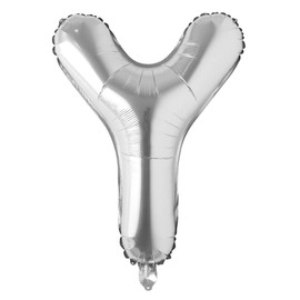 32 inch Letter Balloons Silver Alphabet Number Balloons Foil Mylar Party Wedding Bachelorette Birthday Bridal Shower Graduation Anniversary Celebration Decoration (32 INCH SILVER Y)