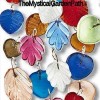 Beadsmith Charm Drop Mix, Heart & Leaf, Multi Glass Charm