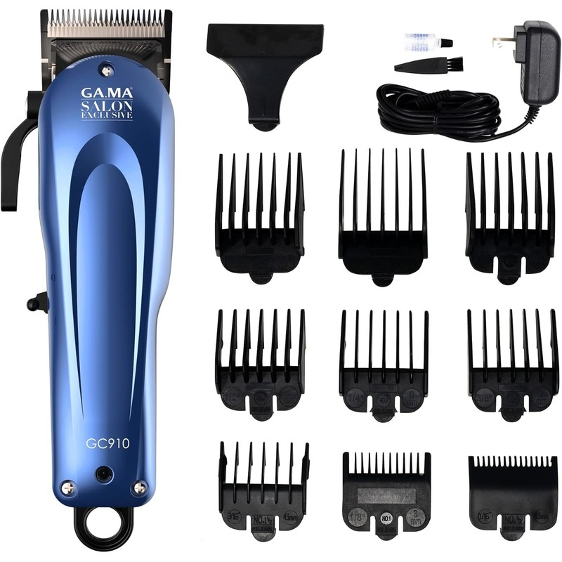 GA.MA GC910 Hair Clipper, Corded or Cordless, Ultra-Sharp Stainless Steel