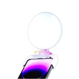 Portable USB Rechargeable Selfie Fill Light Adjustable Brightness with Phone Grip Compatible with All Phone ModelsMaterial: High-quality ABS plastic and electronic components, Feature: Universal phone compatibility, ergonomic grip, three lighting modes, 