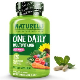 Naturelo Women's Whole Food Multivitamin 120 Capsules Plant Based Vegan