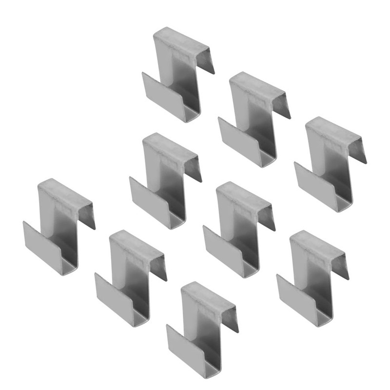 50pcs Stainless Steel Greenhouse Overlap S Clips Durable Glass Frame