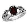 Silvershake 1.4ct. 8X6mm Natural Oval Shape Garnet 925 Sterling Silver