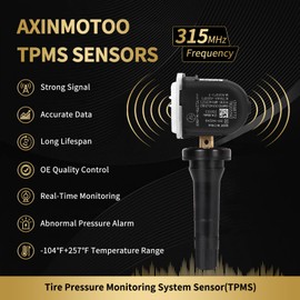 AXINMOTOO TPMS Sensor, 4PCS 315MHz Tire Pressure Monitoring Sensor Replacement for Ford for F150 Edge Explorer Ranger Transit, for Lincoln Continental MKX F2GZ1A189A