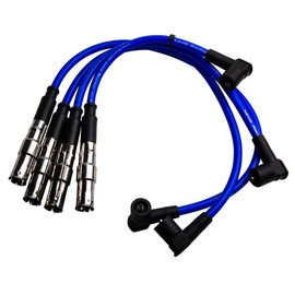 VMS RACING 98-01 10.2mm High Heat Performance Ignition Spark Plug Wires Set in Blue Compatible with Volkswagen VW Beetle 2.0L Engines Only 1998-2001