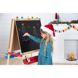 Melissa & Doug Deluxe Standing Easel & Companion Supply Set Bundle