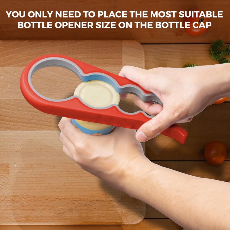 PRIMES 4 in 1 jar Opener, Easy Grip Multi-Opener Multifunctional