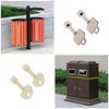 4PCS Triangle Key Trash Can Bin Metal Key Plastic Key