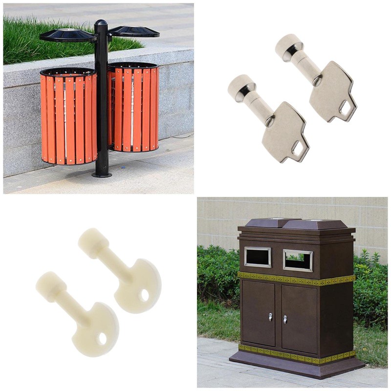 4PCS Triangle Key Trash Can Bin Metal Key Plastic Key