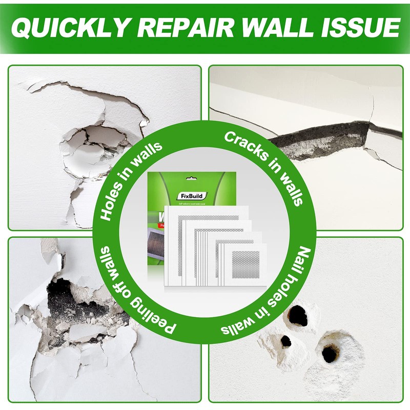 FixBuild Drywall Repair Kit, 13 Piece Aluminum Wall Repair Patch