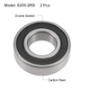 sourcing map 6205-2RS Deep Groove Ball Bearings Z2 25mm x