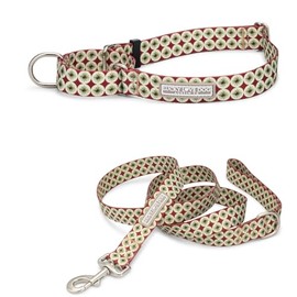 Lucky Love Dog Martingale Dog Collar & Leash - Adjustable, No-Slip, Durable, Soft Webbing, & Comfortable Dog Collar & Leash Set for Male and Female Dogs - in Unique Pongo Pattern, Large Size