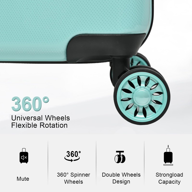 Merax Sets with TSA Lock Suitcase with Spinner Wheels Luggage