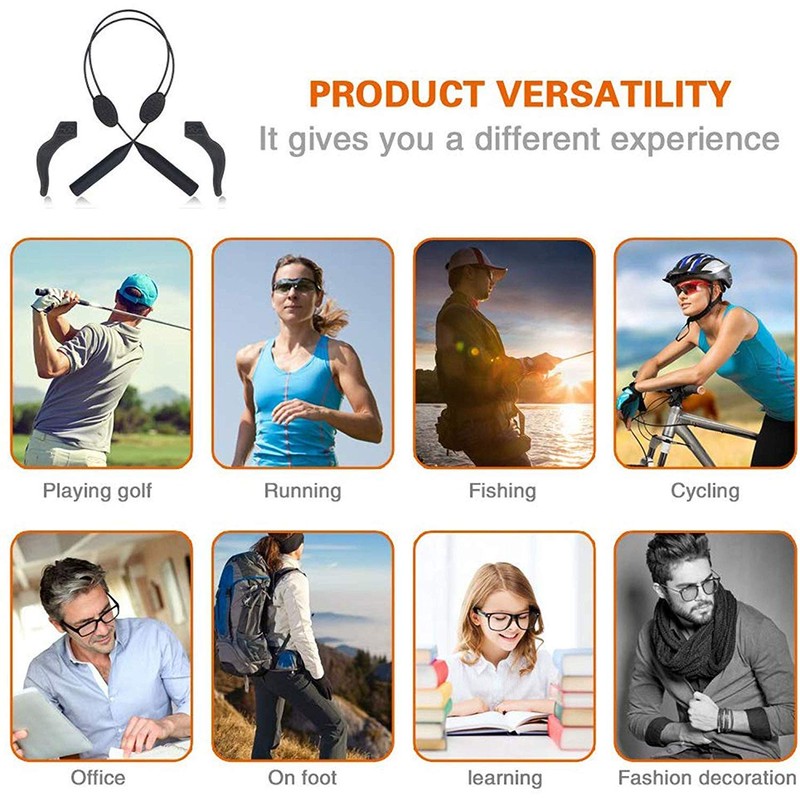 YL TRD Gafas ajustables Gafas Retenedores Deportes Impermeable Sunglass Strap