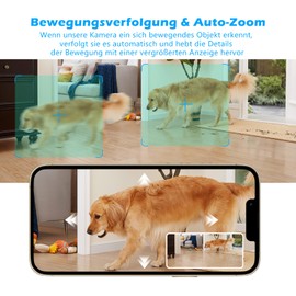 GUOANVISION 5G WiFi Indoor Surveillance Camera, FHD 1080P Indoor Camera Pan/Tilt Baby Monitor with People/Babies/Pets, Car Tracking, 3 Night Vision, Two-Way Audio