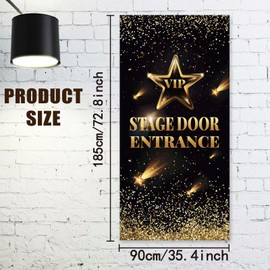 arricraft VIP Party Decorations Door Cover VIP Stage Door Entrance Door Banner Photography Background Star Party Supplies For Wedding Birthday Award Night Party Pack of 1