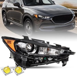 SOCKIR Headlight for 2017-2021 Mazda CX5 w/o AFS OE Style LED Headlamp Replacement CX-5 Right Passenger Side