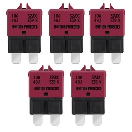 GLOSO Blade Fuses Car Fuses for Car Motorhome Boat Motorcycle Manual Reset Pack of 5 10A E39