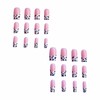 BABLAL Square Press on Nails Medium Fake Nails Cow Print