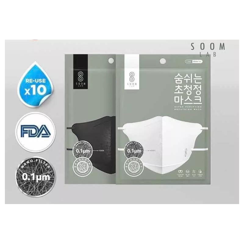 Airbon Cubreboca Nanofibra Reutilizable Soomlab Y Airbon (10+10+10)