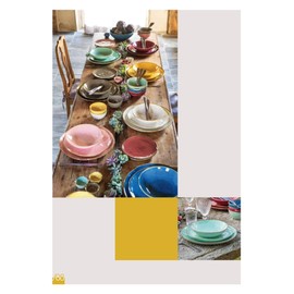 Rose & Tulipani Concerto Soup Plate Blue Avio