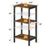 Asgolion Small Side Table, Tall End Table with Adjustable Shelf,