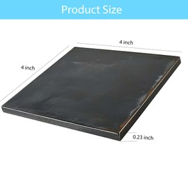 Steel Plate 4" x 4" x 1/4" - 4PCS A36 Hot Rolled Metal Steel 1/4 inch Plate Flat Steels Weldable Base Sheet for Metal Stock Welding