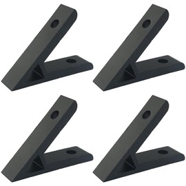 FMHXG 4PCS Industrial Aluminum Profile Corner Code Angle Connector Fitting 2020 45 Degree Miter Angle Bracket Connector Solid Cast Aluminum Angle Bracket Applied to 3D Printers CNC Routers Black