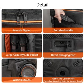 Jeachan Speaker Bag Carry Case Compatible with JBL PartyBox 520, Portable Speaker Carry Bag
