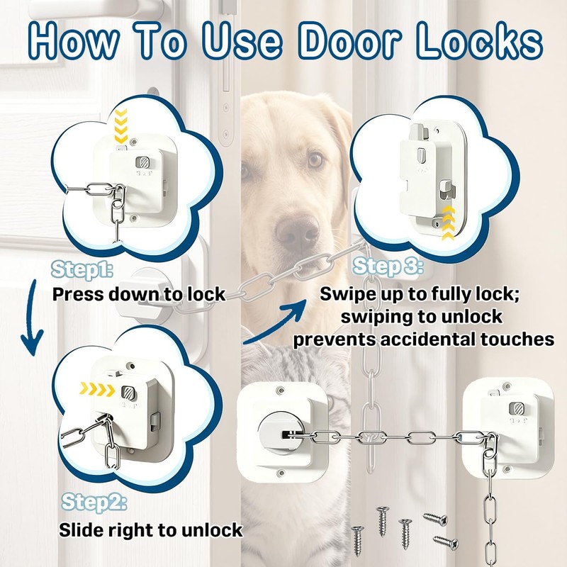 Child Proof Door Lock for Kids Safety 1 Pack