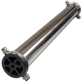 RO Membrane Housing Stainless Steel Pressure Vessel 4"x40" 4040 300 PSI 3/4" Feed and Drain Ports 1/2" Permeate Ports