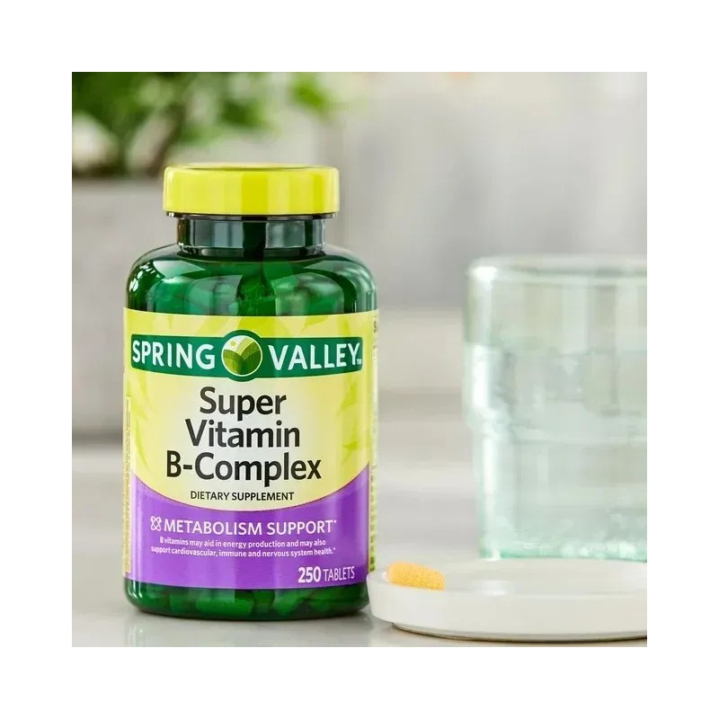 Complejo B + Vitamina B1 B2 B6 B12 Acido Folico
