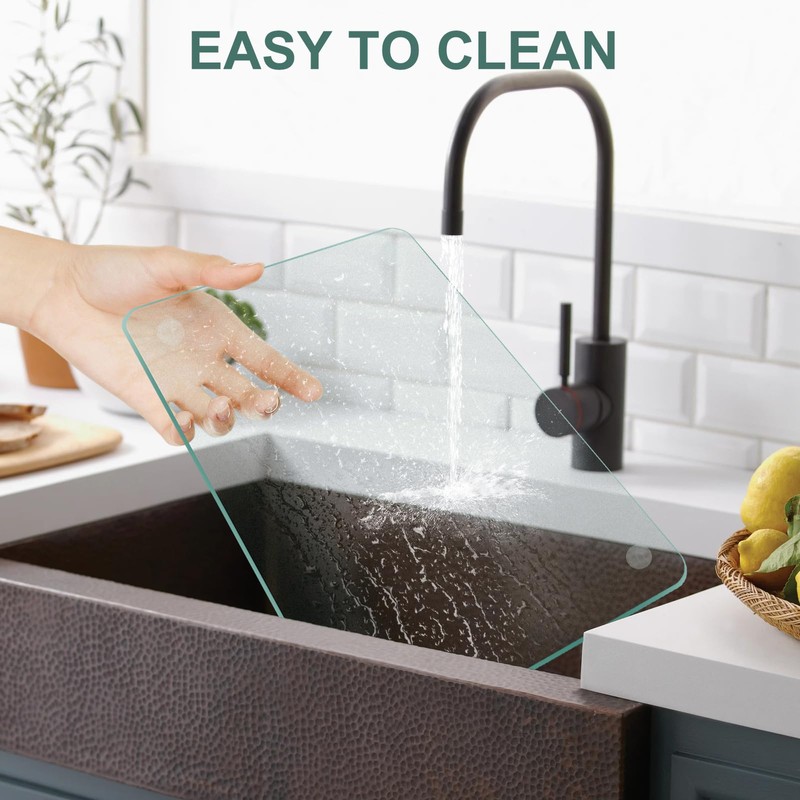 KimiDitt Tempered Glass Cutting Board, 18x24" Cutting Board for Kitchen