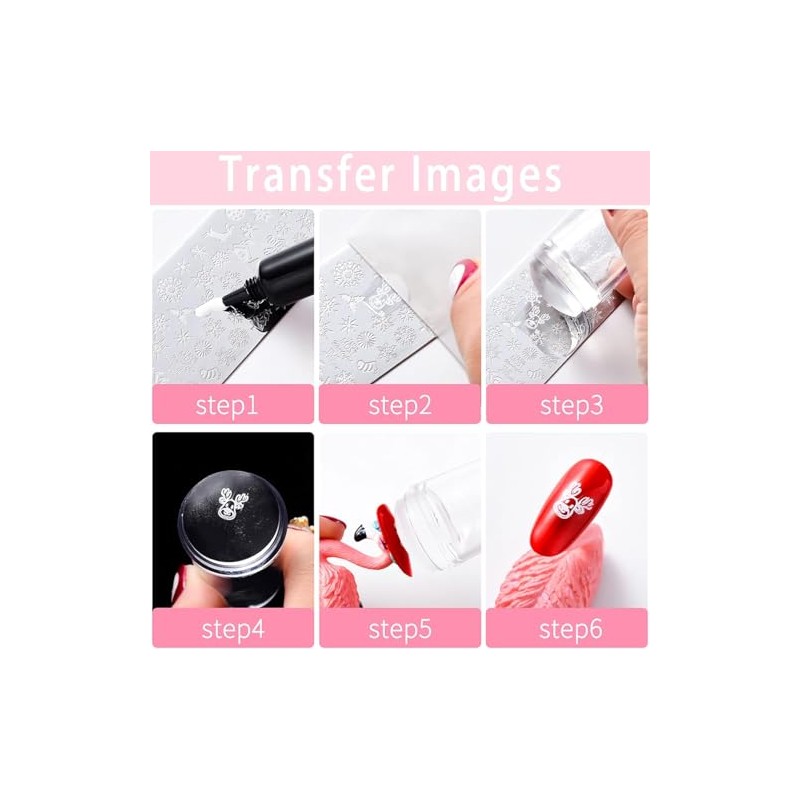 Kit De Estampador De Uñas, Estampadores De Silicona Con Raspador
