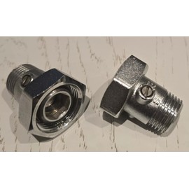 TC Radiator Lockshield Valve Tail Union 1/2" x 3/4" with Isolating Valve Pair