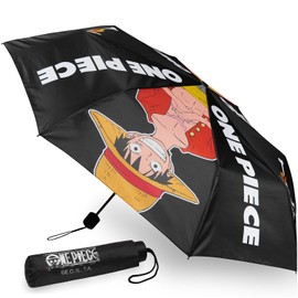 Get Trend Paraguas para niños, adolescentes, adultos, estable, resistente al viento, 110 cm de envergadura, paraguas de bolsillo, regalo para niñas y niños, Black One Piece, Gefaltete Länge: 25 cm