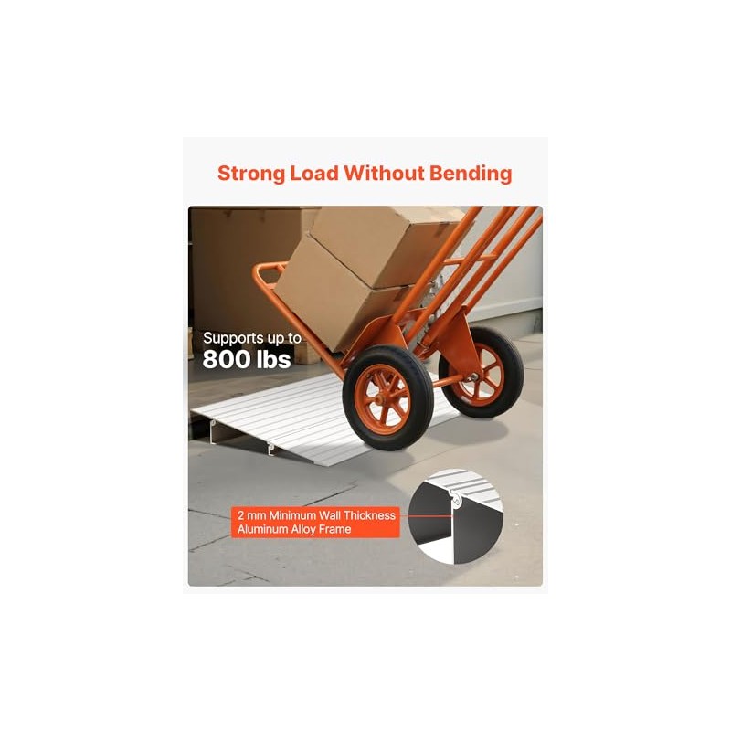 VEVOR Door Threshold Ramp, 2 inch Rise, Aluminum Alloy, 800