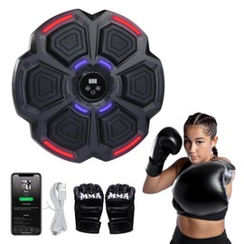 JuviPerpric 2024 Music Boxing Machine,New Smart Bluetooth Boxing Machine Wall Mounted Music with Boxing Gloves, Home Indoor Music Punching Machine for Adults and Kids