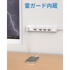 エムサイン Mscien 電源タップ usb 延長コード 2m 4個AC差込口 2個USBポート（1個usb-c 1個usb-a）たこあしコンセント 雷ガード