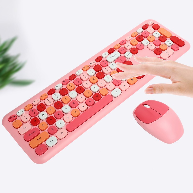 Wireless Keyboard Mouse Set 2.4G Wireless 110 Keys Keyboard Mouse