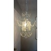 riomasee Mini Chandelier Modern Chrome Crystal Ceiling Light Fixture 1-Light