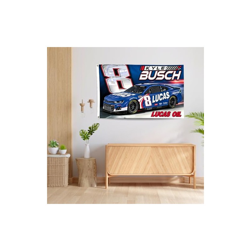 ENMOON Kyle Busch #8 Racing Flag 3x5 Ft 150D Polyester