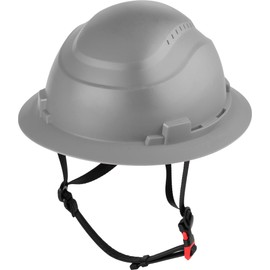 Ironwear 3969 Type 2 Class C Vented Full Brim Safety Helmet w/Chin Strap (Grey)