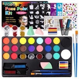 Janolia Face Paint Children's Make-Up Set, Body Painting Colours for Theatre Make-Up, Children's Make-Up, Water-Based, 20 Colours, Fancy Dress Make-Up Face Paint, Ideal Children's Make-Up Set for