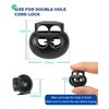 12pcs Cord Lock, Double Hole Round Ball Plastic Spring Cord
