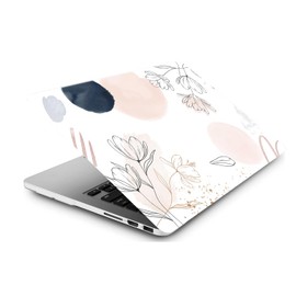 Case Compatible with MacBook Air 13.6 Inch Model A2681 A3113 M2 M3 Release 2022 2024 with Liquid Retina Display Touch ID, Printed Pattern Plastic Hard Shell Matte Case, Abstract Flower