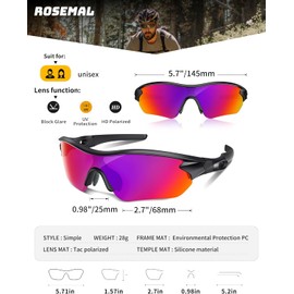 Lentes de sol polarizados Rosemal 7221 para hombre con protección UV400 y montura TR90