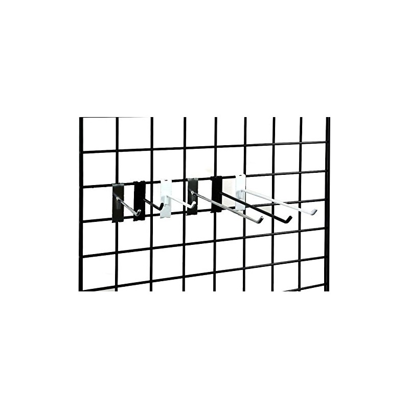 4" Gridwall Hooks, Grid Panel Display Hangers - White -