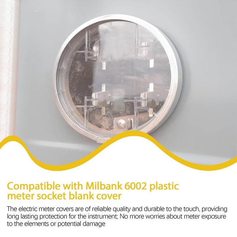 TOKDOOT Plastic Meter Blank replacement for Milbank 6002,Plastic Electric Meter